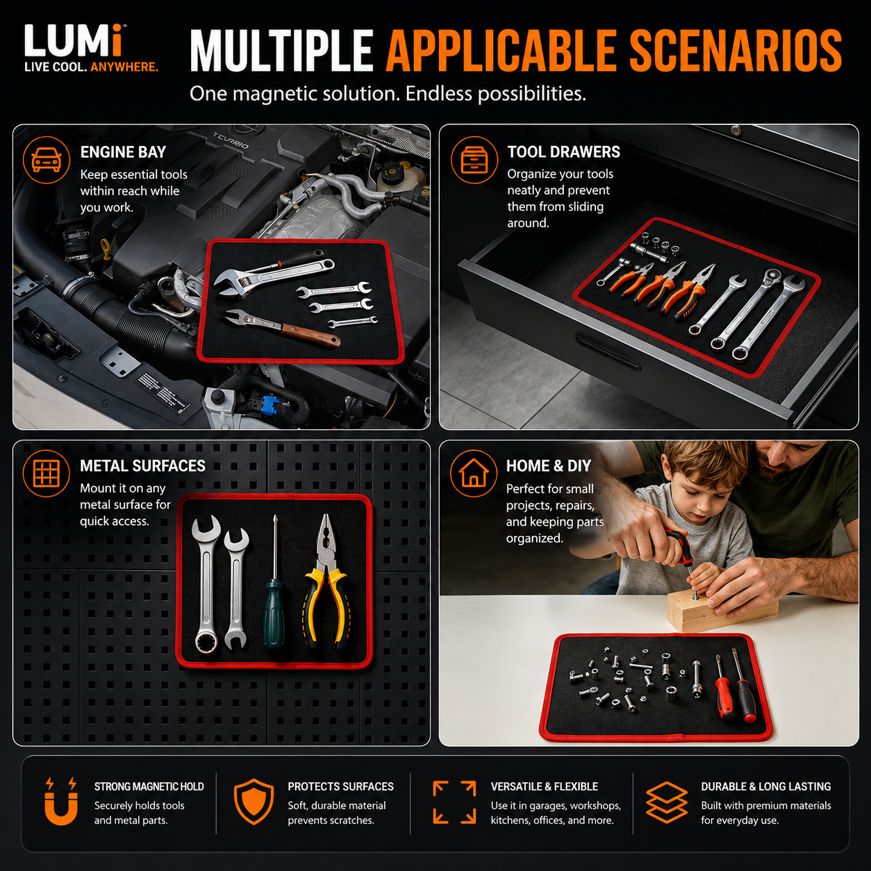 LUMI™ Magnetic Flex Heavy-duty Tool Pad