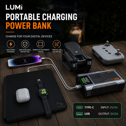 LUMi™ 3-in-1 Portable Jump Starter with Air Compressor