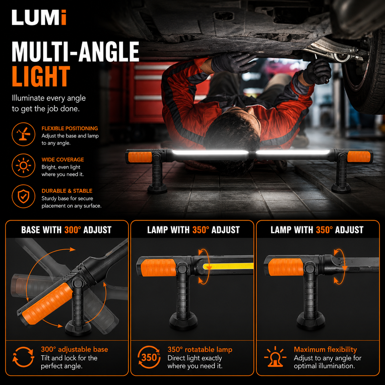 LUMI™ 2 Pack 360° High Lumens Magnetic Work Light