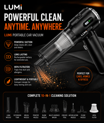 LUMI™ Portable Cordless Car Vacuum